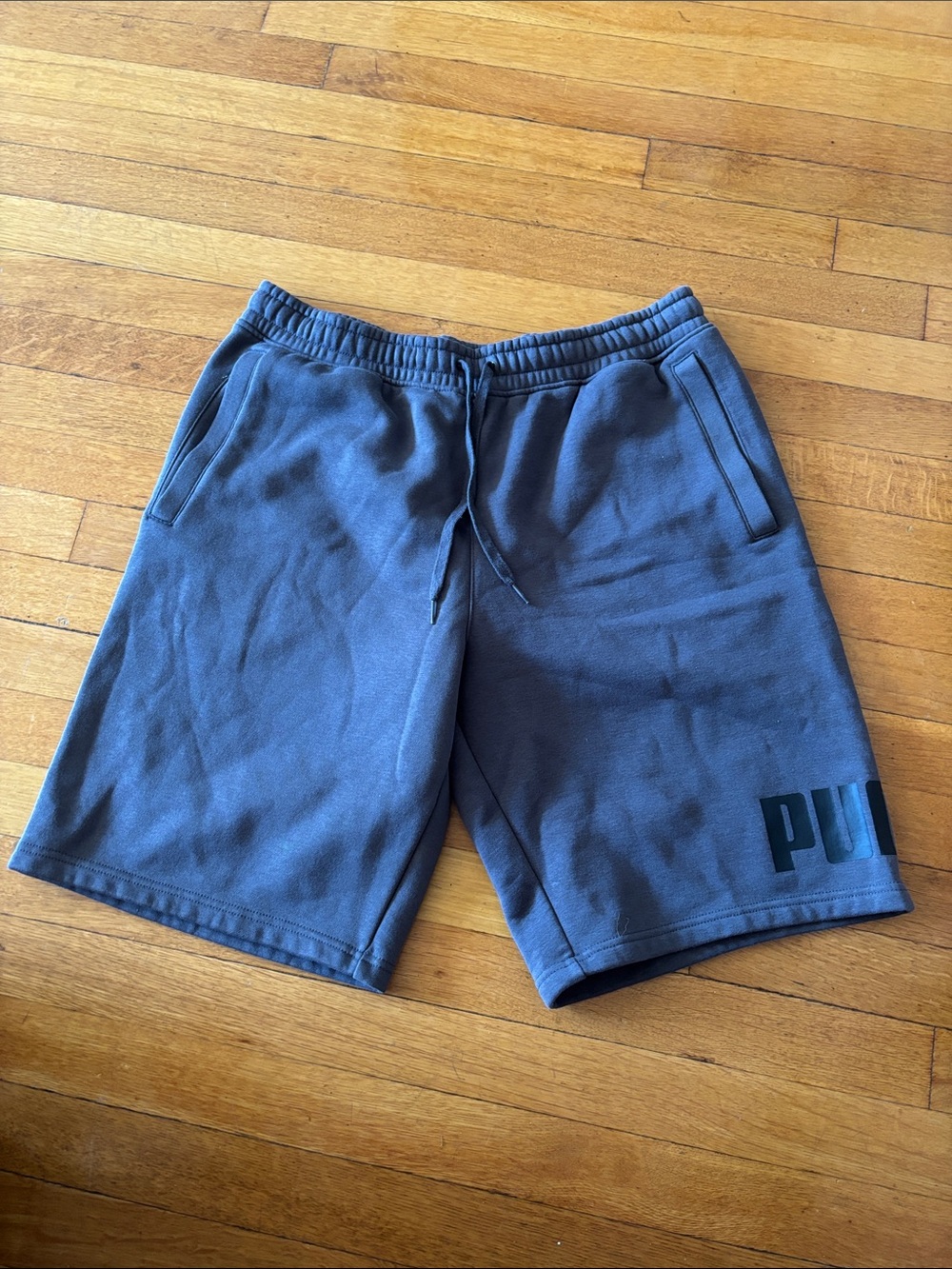 Puma Men’s Slate Blue Athletic Shorts with Logo